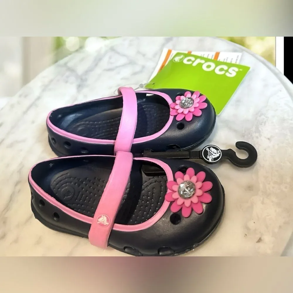 NWT CROCS Toddler Baby Mary Jane  Keeley Springtime  Sandals Size C 6